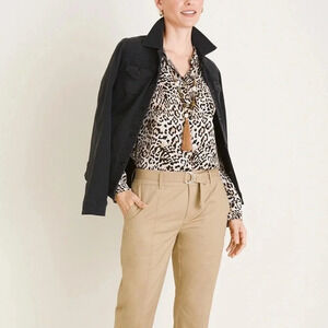 Chico’s‎ Animal Print Long Sleeve Button Up Tunic Top U.S Size 12/14